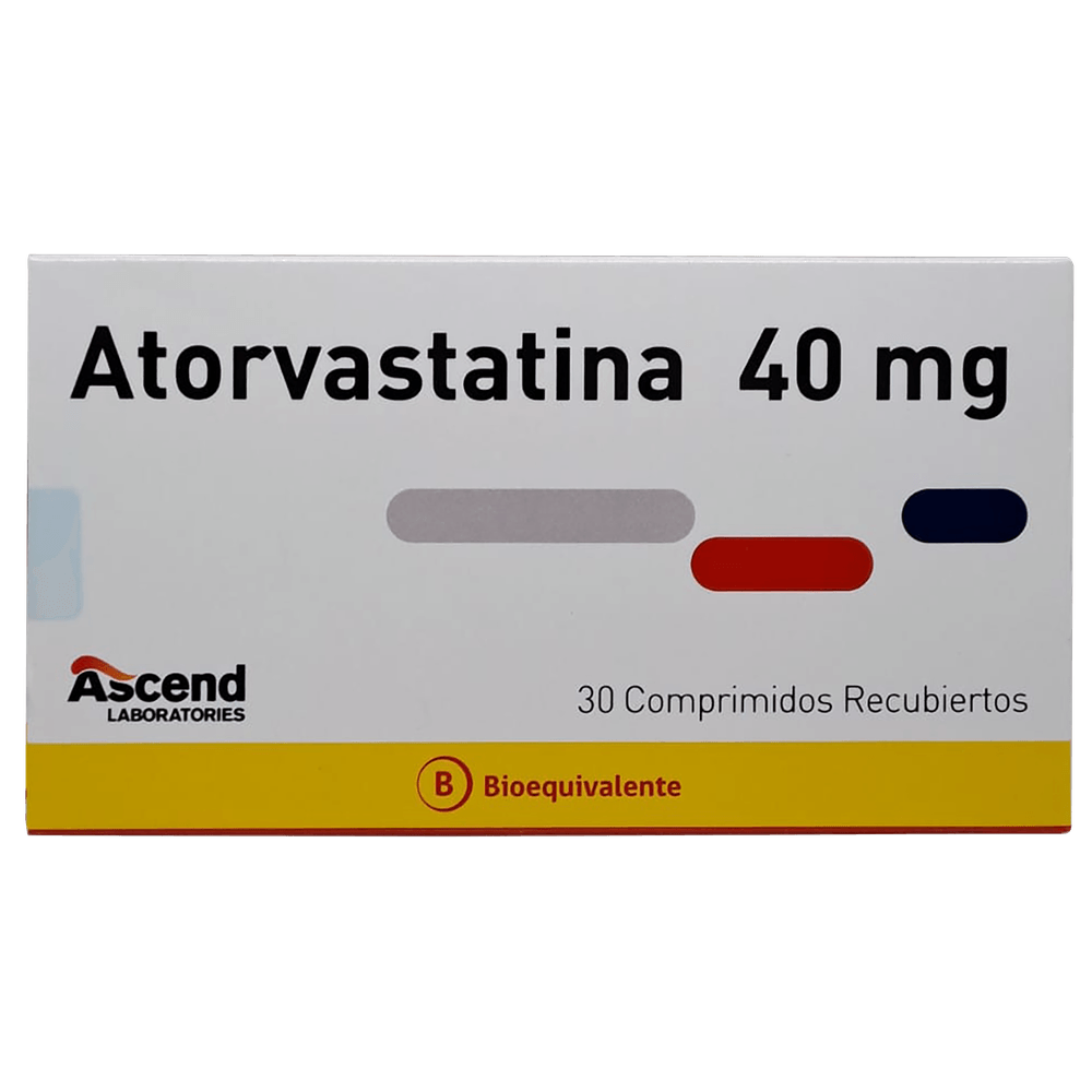 Atorvastatina 40 mg 30 Comprimidos Recubiertos