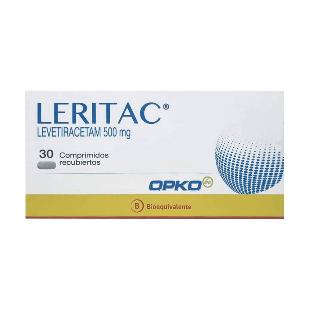 Leritac - Levetiracetam 500 mg - 30 Comprimidos Recubiertos