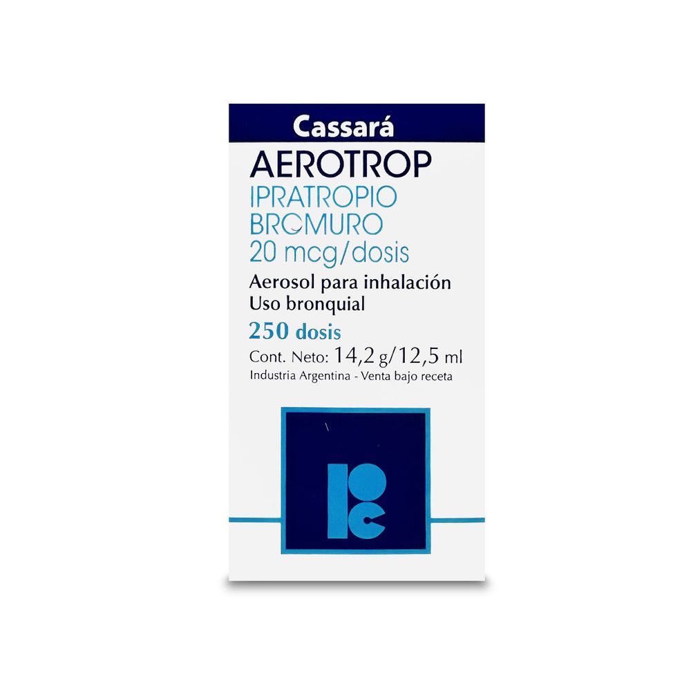 Aerotrop - Ipratropio Bromuro 20 mcg / Dosis Aerosol Inhalador 250 Dosis