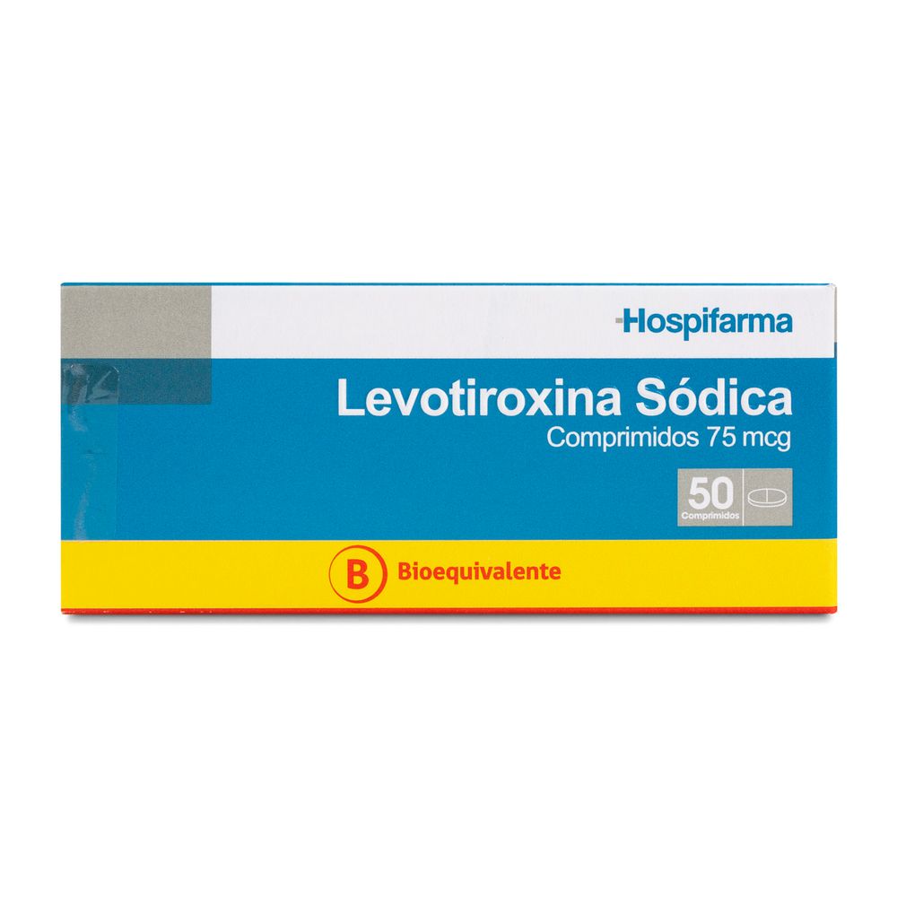 Levotiroxina Sódica 75 mcg 50 Comprimidos