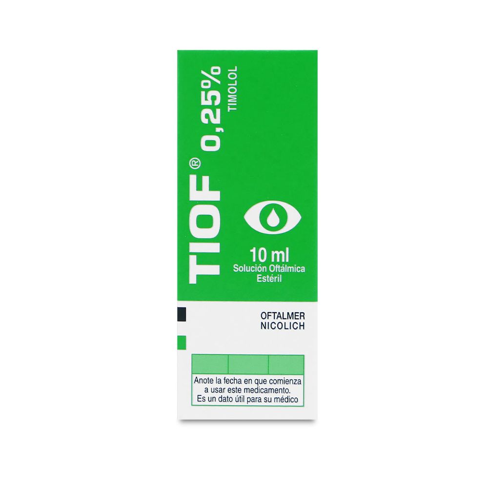 Tiof - Timolol 0.25% Solución Oftálmica 10 ml