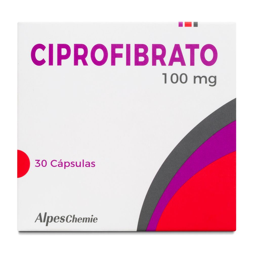 Ciprofibrato 100 mg 30 Cápsulas