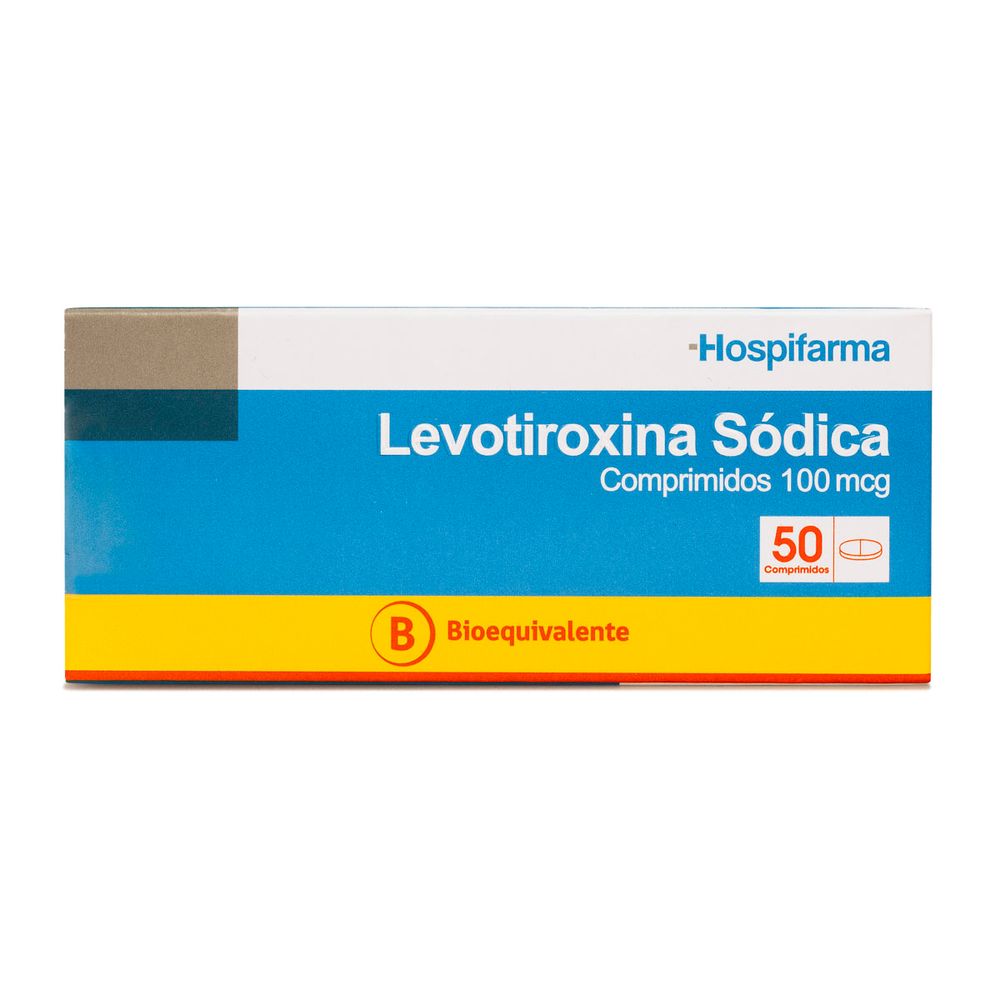 Product image of Levotiroxina Sodica 100 mcg 50 Comprimidos