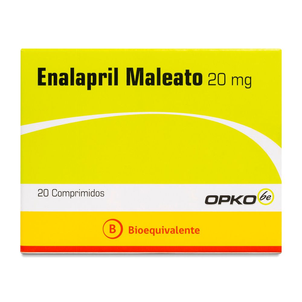 Enalapril Maleato 20 mg 20 Comprimidos