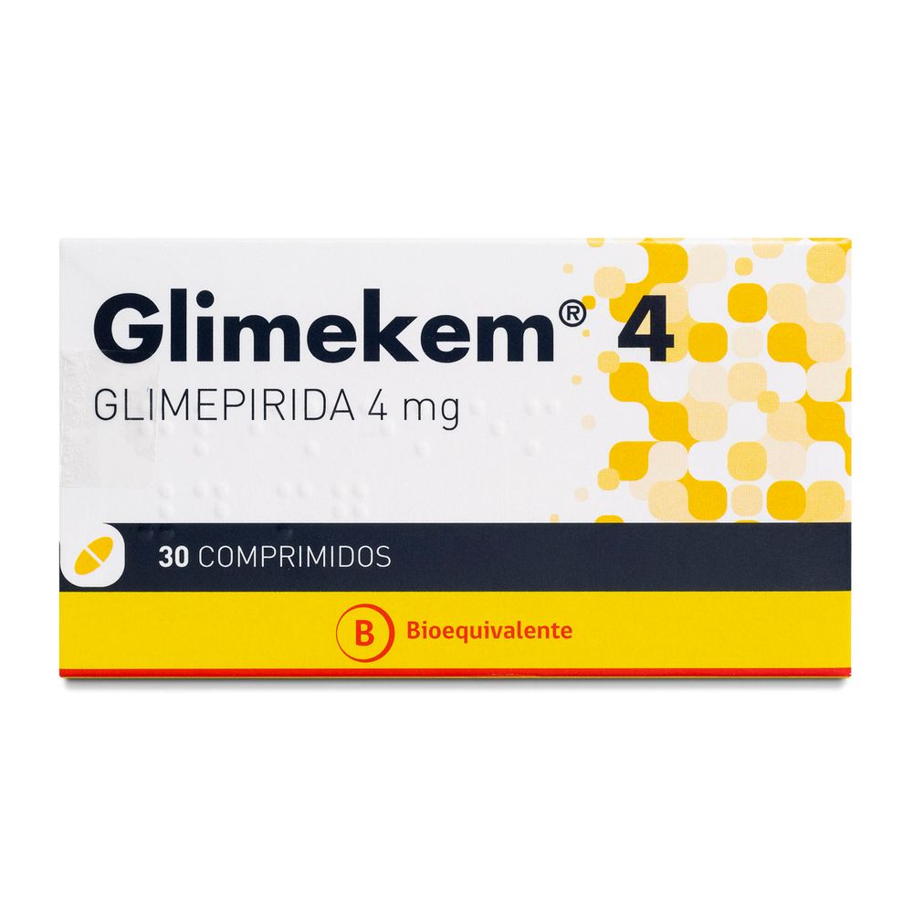 Glimekem - Glimepirida 4 mg - 30 Comprimidos