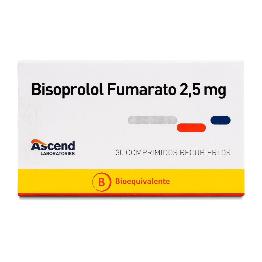 Bisoprolol Fumarato 2.5 mg Comprimidos Recubiertos