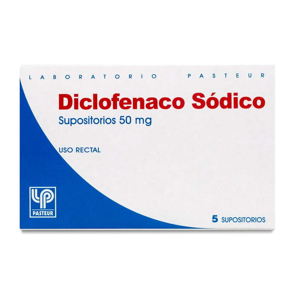 Diclofenaco Sódico 50 mg Supositorios Adulto