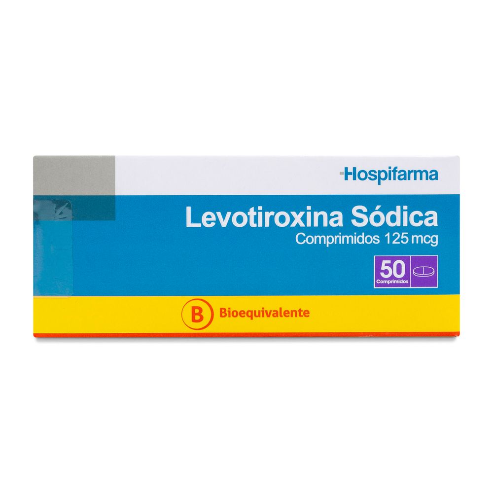 Levotiroxina Sodica 125 mcg 50 Comprimidos