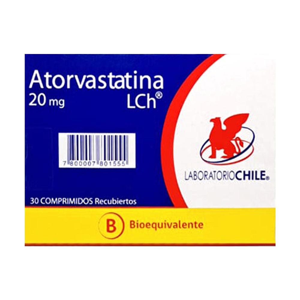 Atorvastatina 20 mg 30 Comprimidos Recubiertos