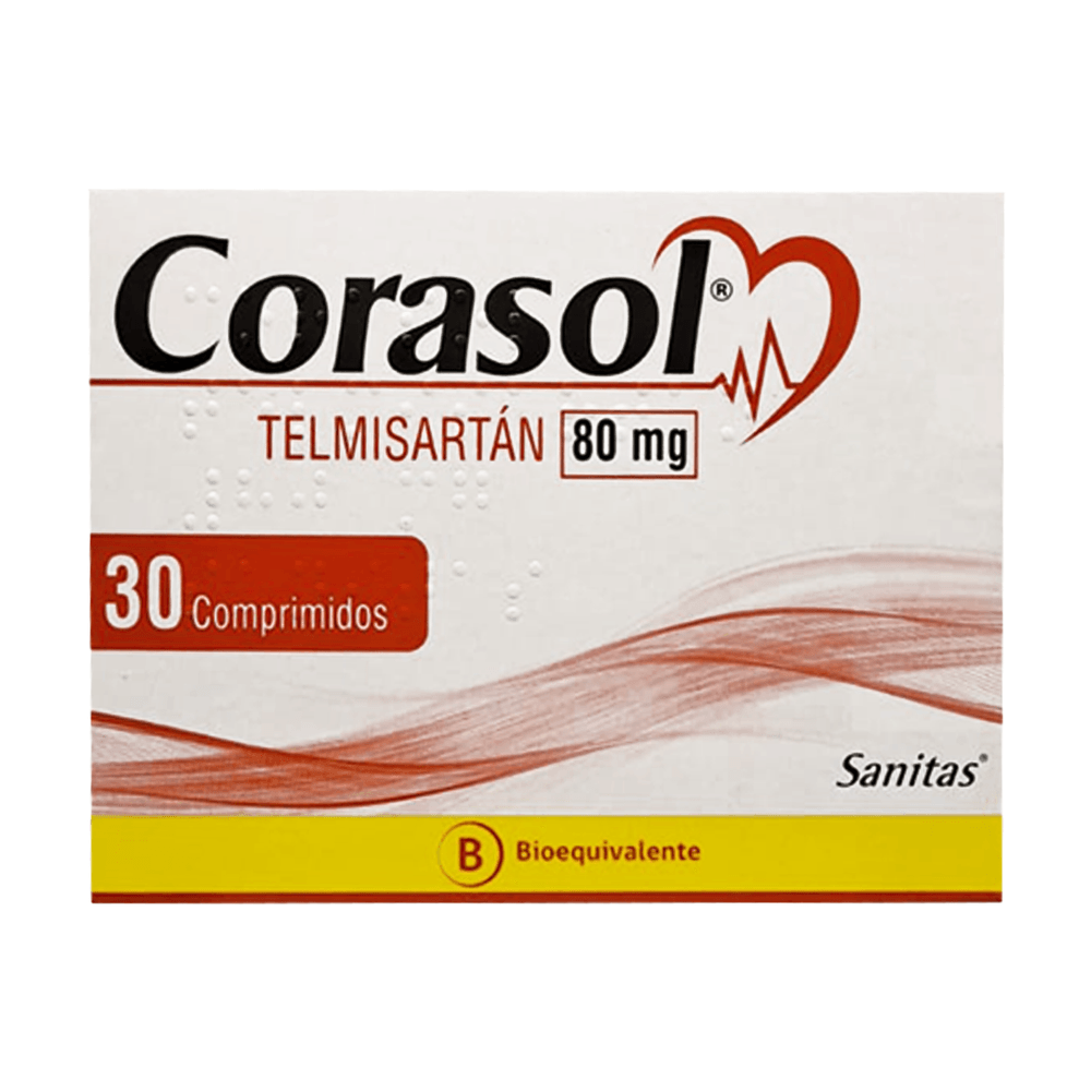 Corasol - Telmisartán 80 mg - 30 Comprimidos