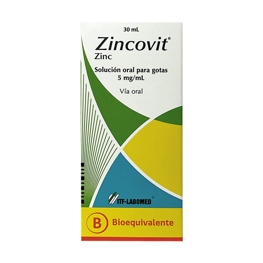 Product image of Zincovit - Zinc (sulfato monohidratado) 5mg/ml solución oral de gotas - 30 ml