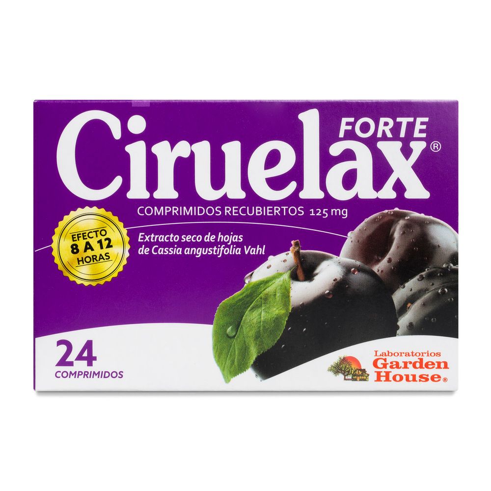 Ciruelax forte - Cassia angustifolia vahl 125 mg - 24 Comprimidos recubiertos