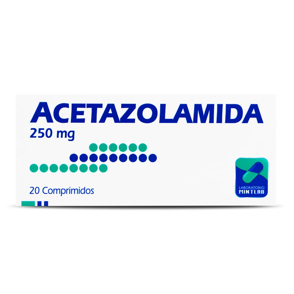 Acetazolamida 250 mg 20 Comprimidos