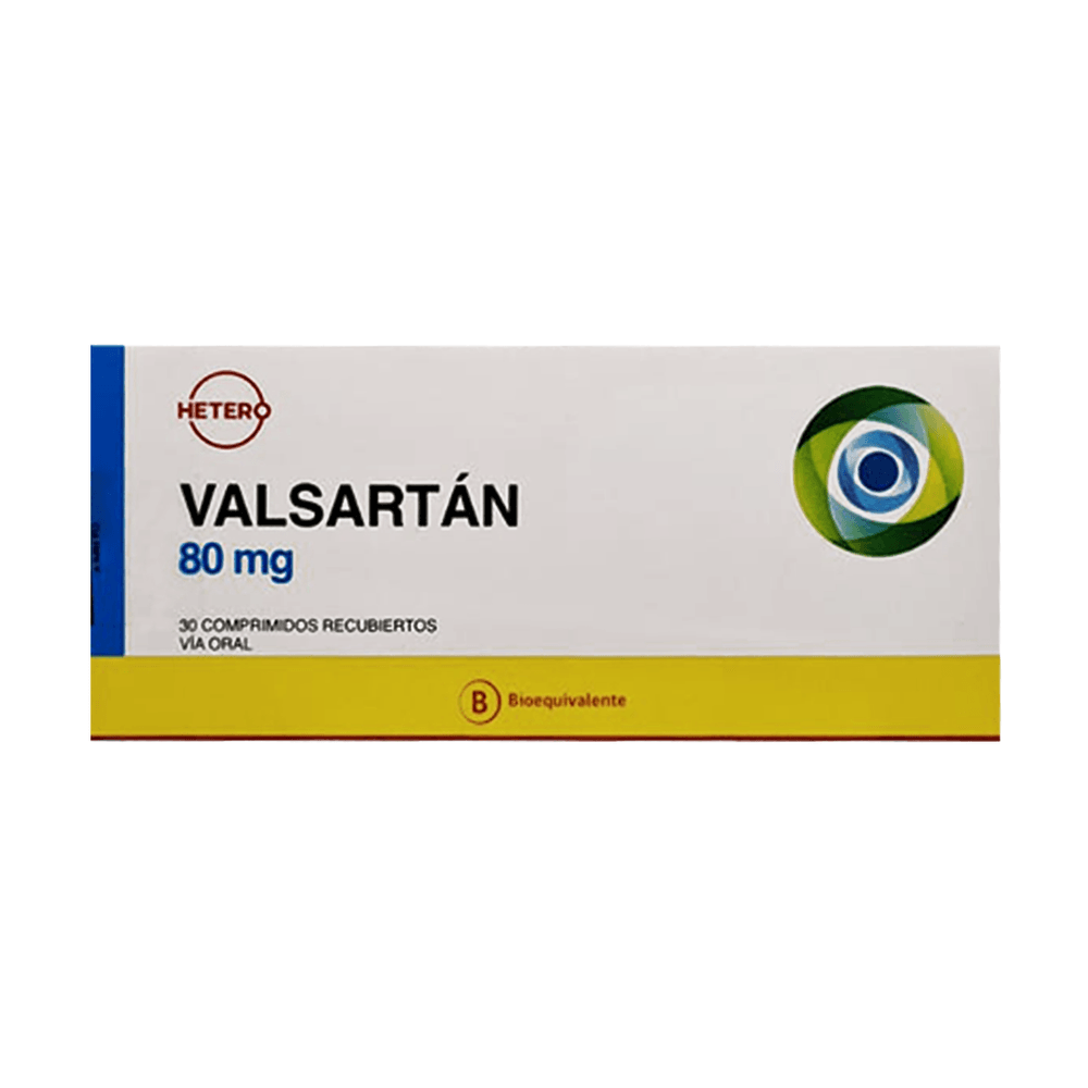 Valsartán 80 mg 30 Comprimidos