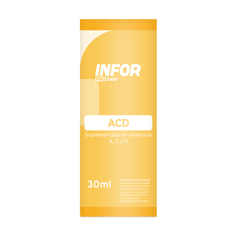 Product image of Infor PRO baby ACD - Vitamina A/C/D 2000/45/480 U.I./0.6 ml - gotas 30 ml