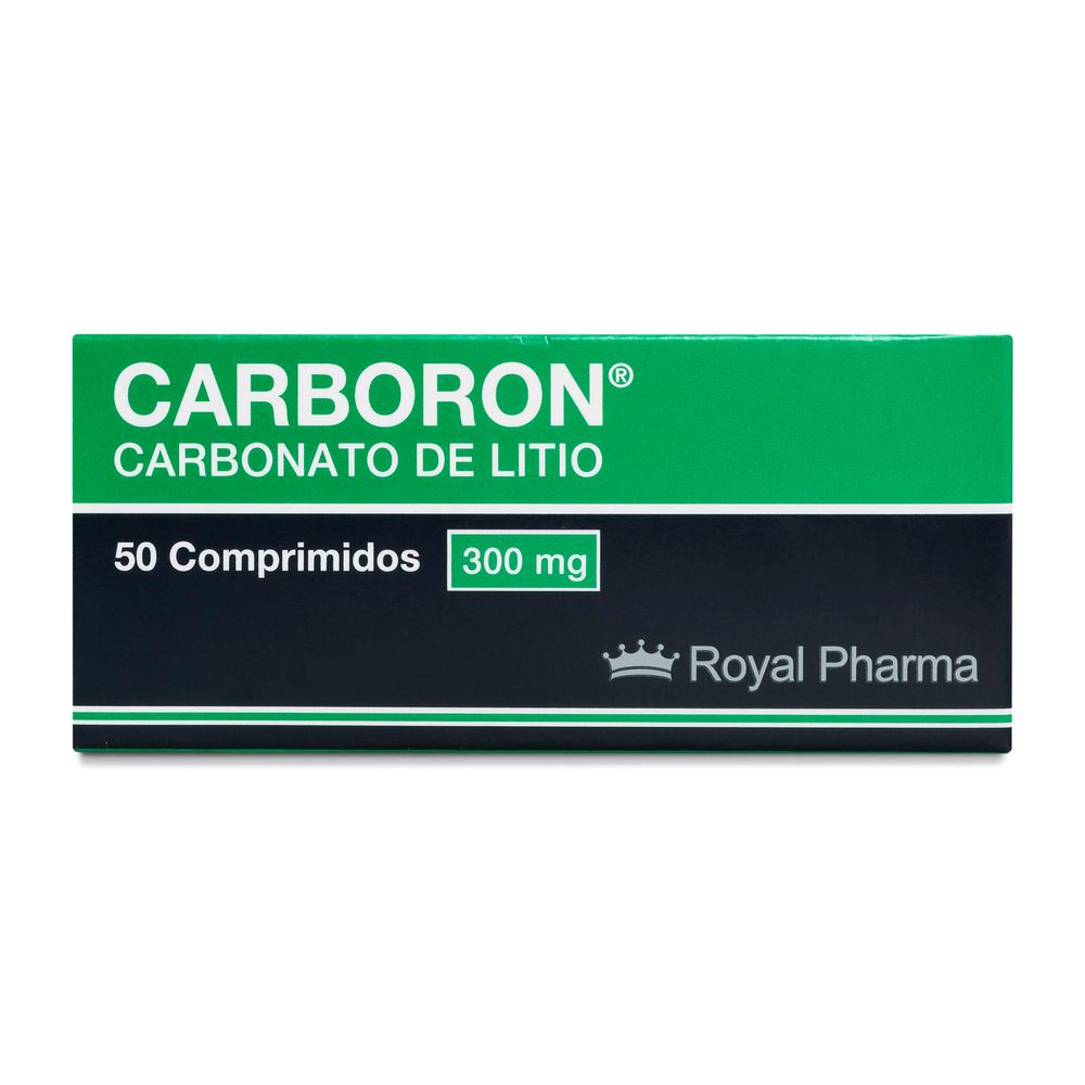 Carboron - Carbonato De Litio 300 mg 50 Comprimidos Recubiertos