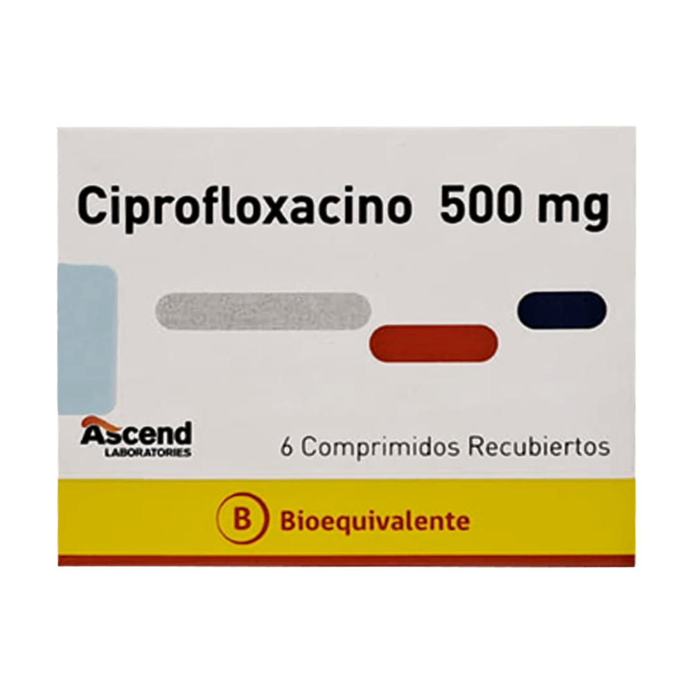 Ciprofloxacino - 500 mg 6 Comprimidos Rec