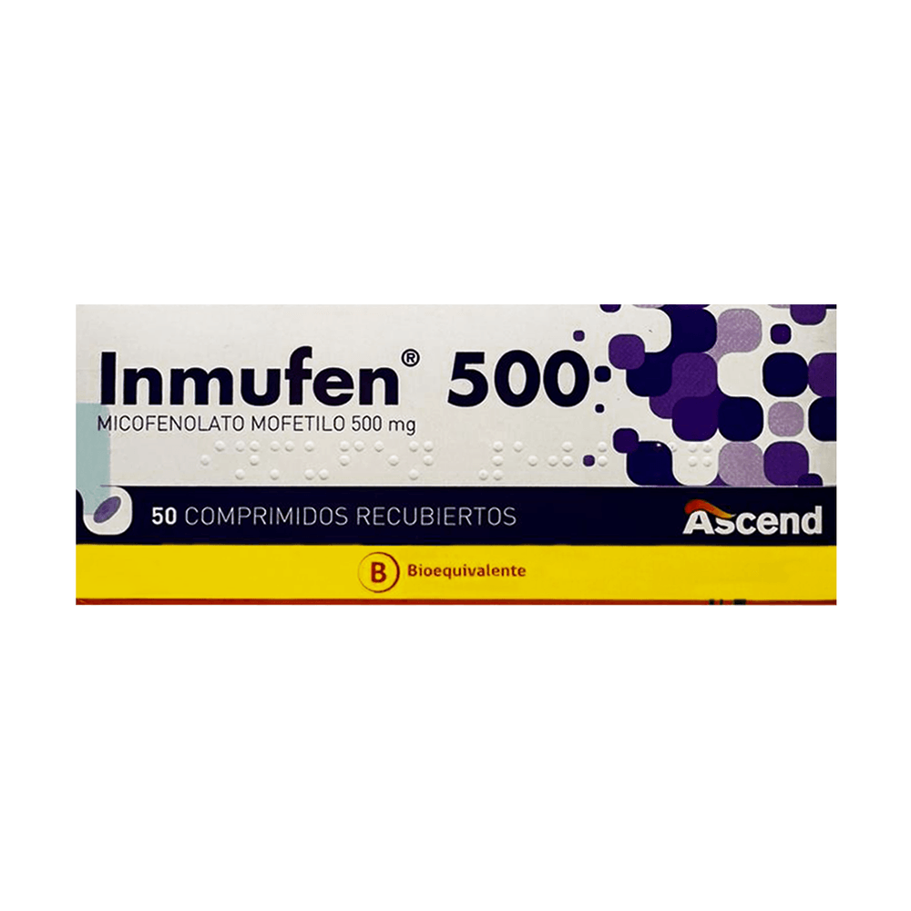 Inmufen - Micofenolato mofetilo 500 mg - 50 comprimidos recubiertos