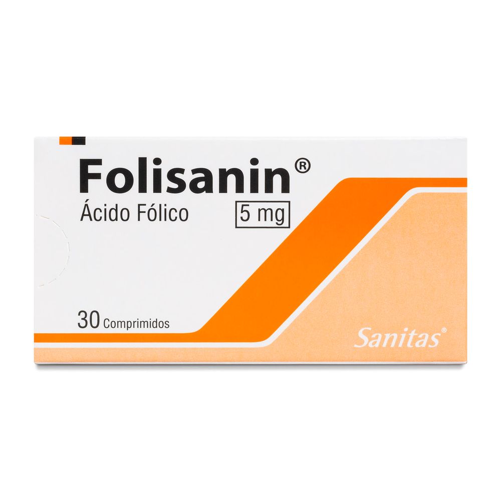 Folisanin - Ácido Fólico 5 mg Comprimidos