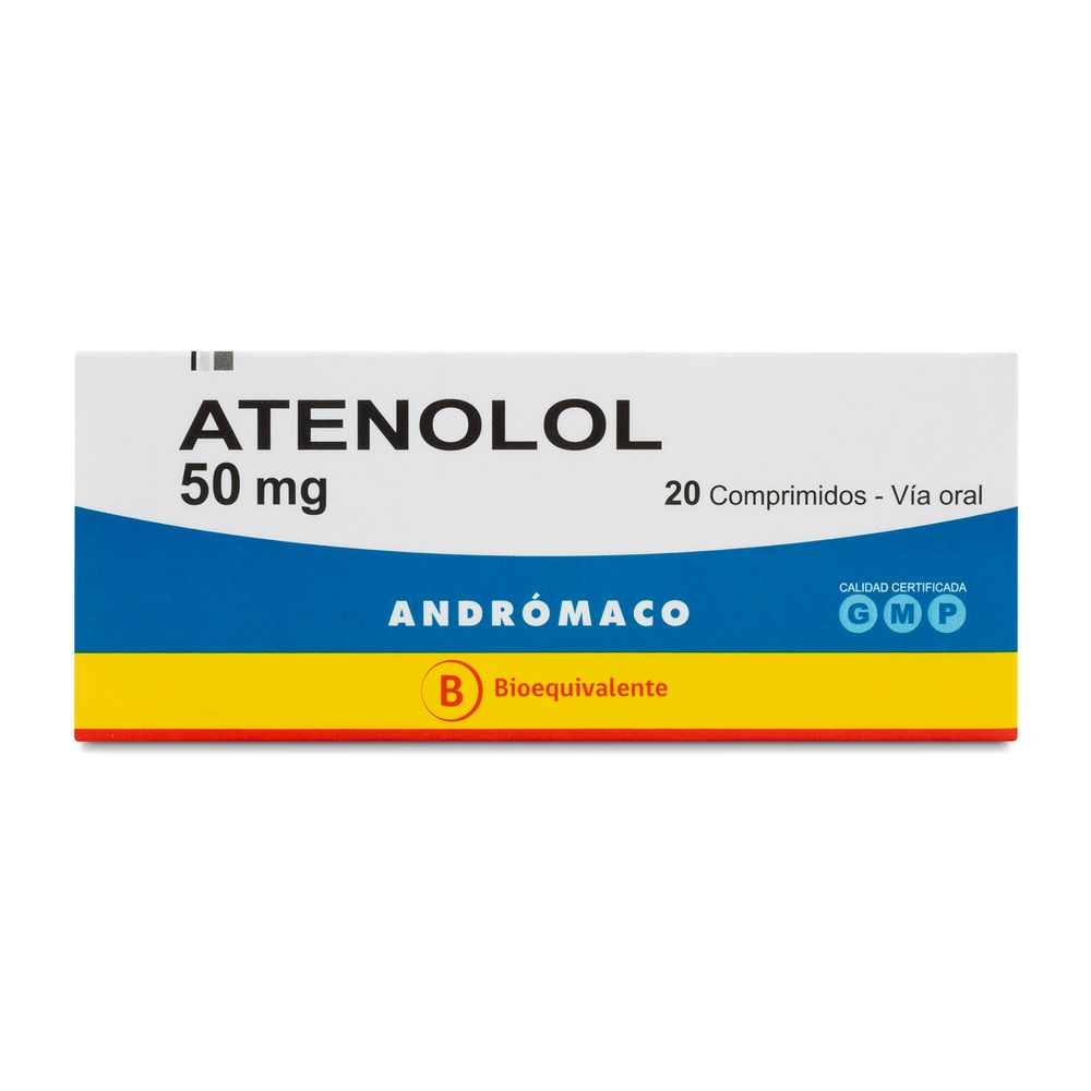 Product image of Atenolol 50 mg 20 Comprimidos