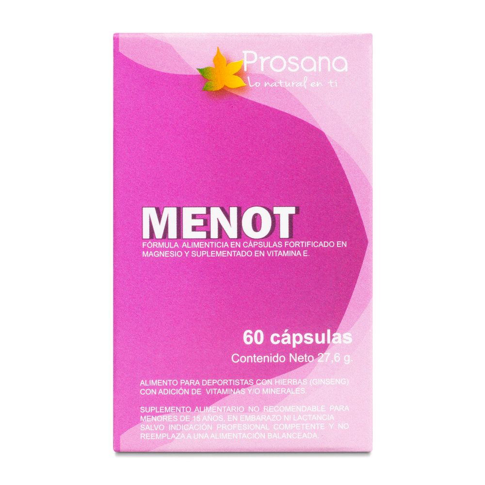 Product image of Menot - Ginseng Rojo / Lecitina De Soya / Vitamina E / Magnesio - 60 Cápsula