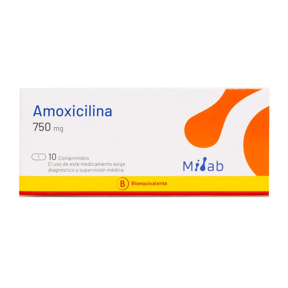 Amoxicilina 750 mg 10 Comprimidos