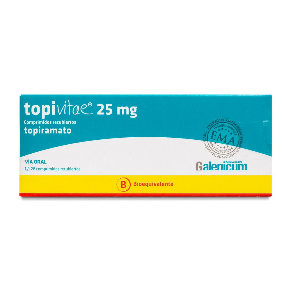 Topivitae - Topiramato 25 mg - 28 Comprimidos Recubiertos