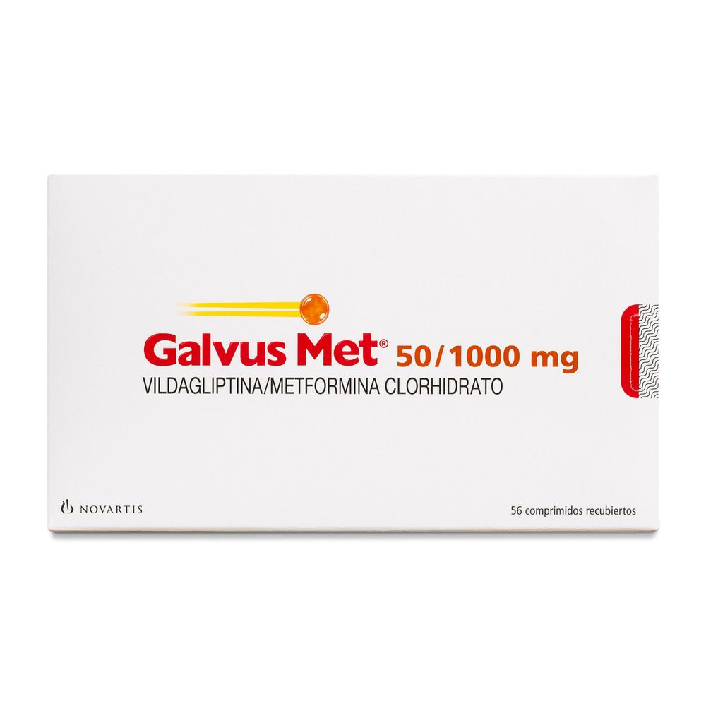 Galvus Met 50 - Metformina 1000 mg / Vildagliptina 50 mg - 56 Comp Rec