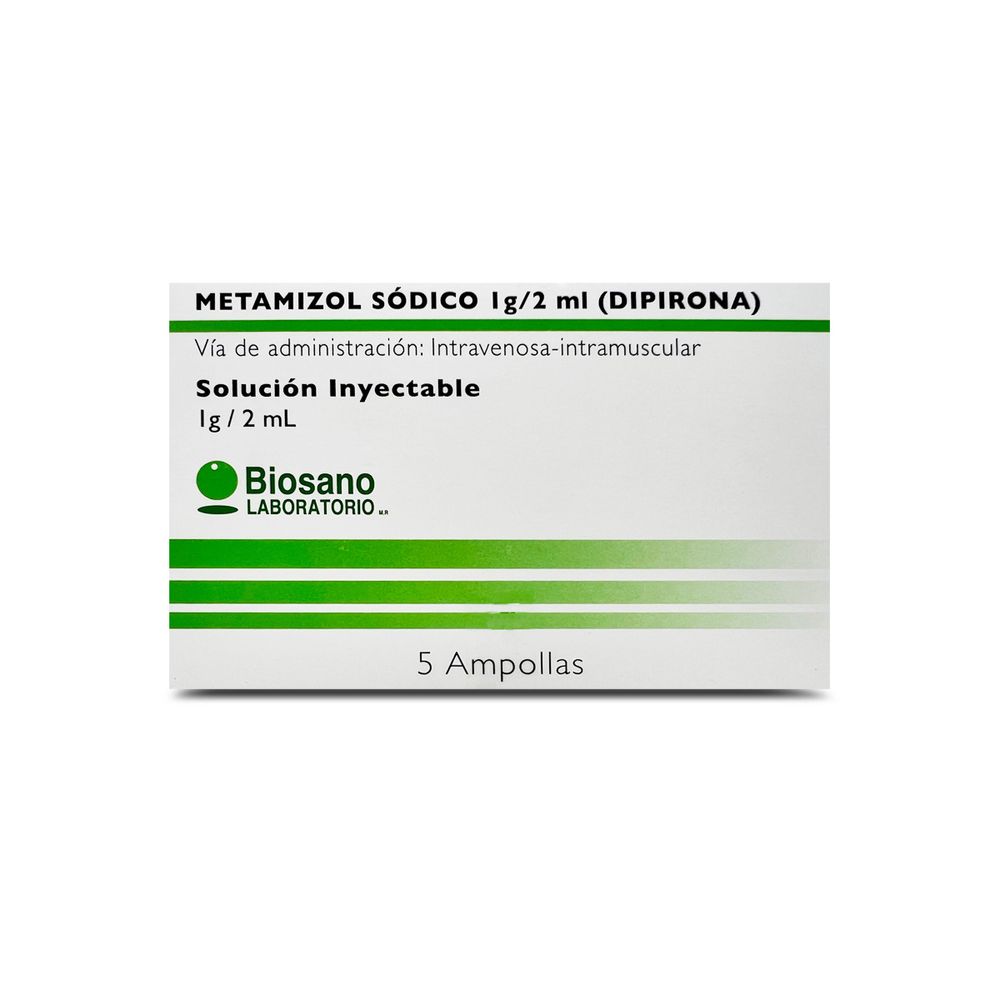 Metamizol Sódico 1 gr / 2 ml Solucion Inyect