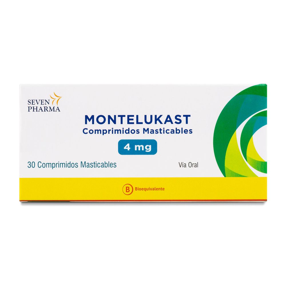 Montelukast 4 mg - 30 Comprimidos Masticables