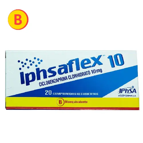 Iphsaflex Ciclobenzaprina 10 mg x 20 Comprimidos (IPhSA)