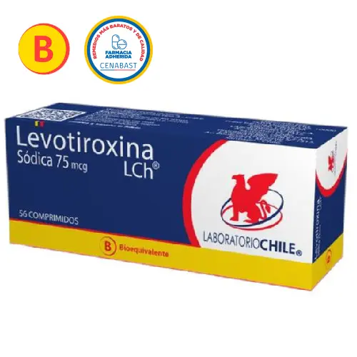 Levotiroxina Sódica 75 mcg x 56 Comprimidos