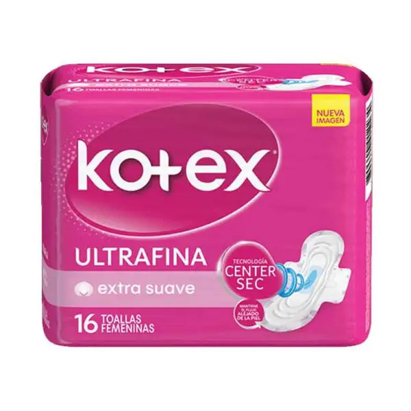 Product image of Kotex Toallas higiénicas Ultrafina Extra Suave x 16