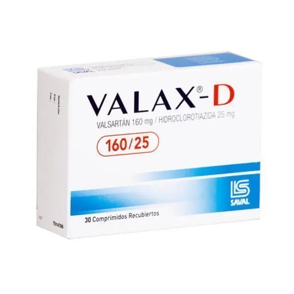 Valax-D 160/25 X 30 comprimidos recubiertos (Saval)