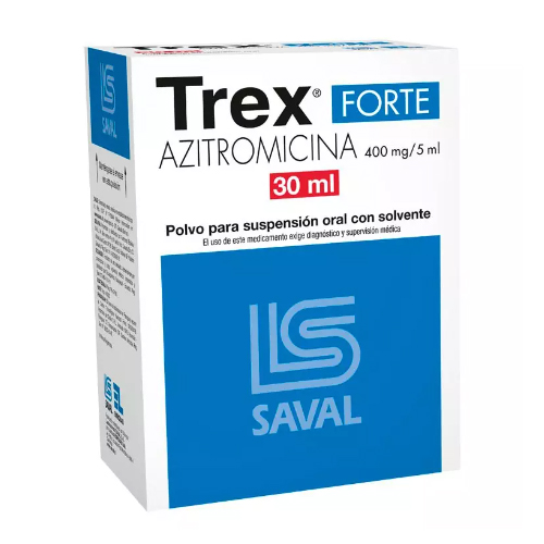 Product image of Trex Forte Azitromicina 400mg/5ml Suspensión Oral 30ml (Cenabast)