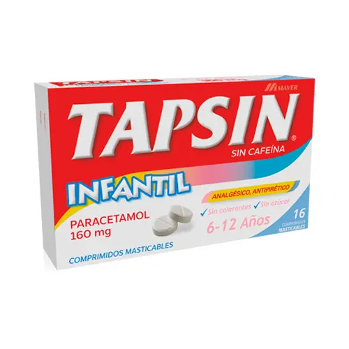 Product image of Tapsin Infantil 160mg X 16 comrpimidos (Maver)