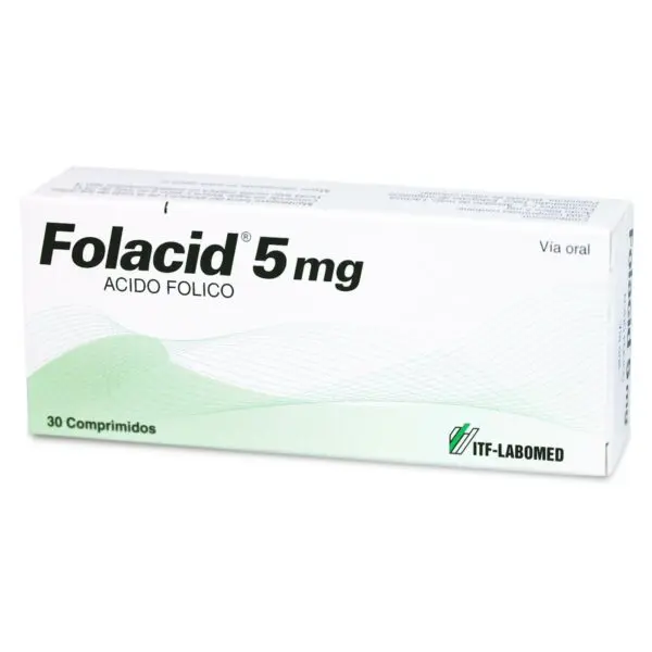 Product image of Folacid 5 mg x 30 comprimidos (ITF Labomed)