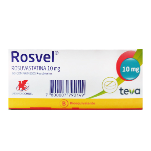 Rosvel 10 mg x 60 comprimidos recubiertos (Lab. Chile)