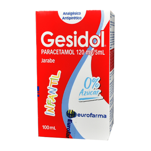 Gesidol Infantil Paracetamol 120mg/5mL Jarabe 100ml