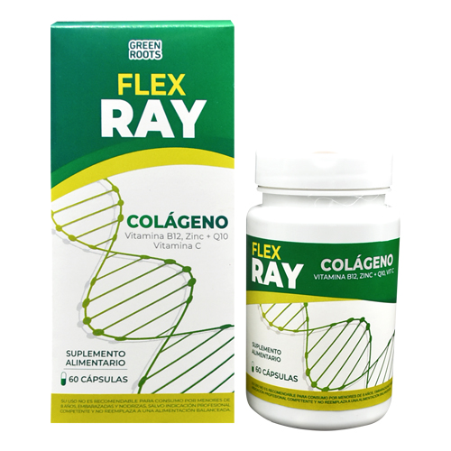 Product image of Flex RAY Colágeno Vitamina B12, Vitamina C, ZINC +Q10 x 60 Comprimidos