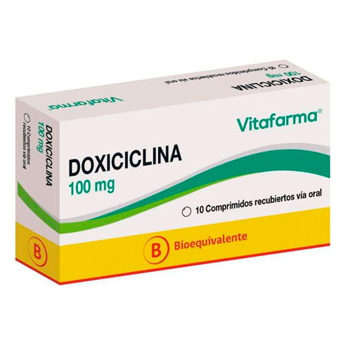 Product image of Doxiciclina 100 mg 10 Comprimidos (cenabast)