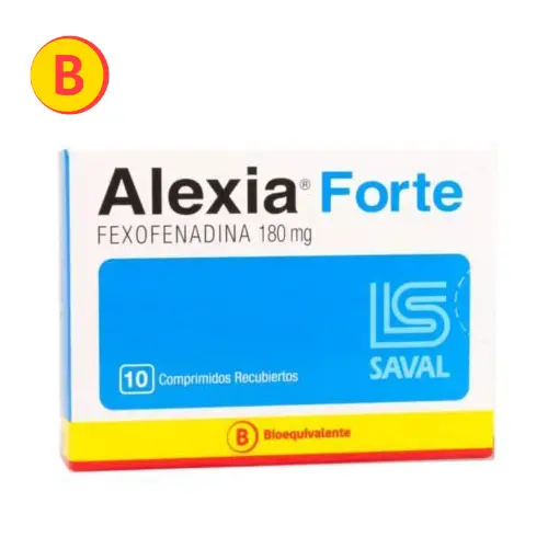 Product image of Alexia Forte 180mg x 10 Comprimidos recubiertos (Saval)