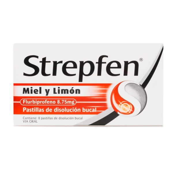 Strepfen Miel y Limon 8 Pastillas de Disolución Bucal