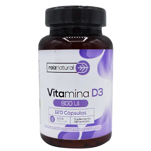 Product image of Vitamina D3 800 UI x 120 cápsulas duras Raíz Natural