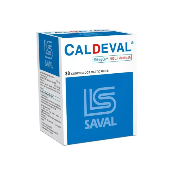 Caldeval 500mg ca++ / 400 U.I Vitamina D3 30 comprimidos