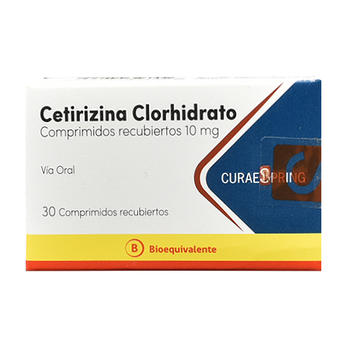 Cetirizina Clorhidrato 10 mg x 30 Comprimidos