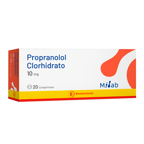 Propranolol Clorhidrato 10mg x 20 comprimidos