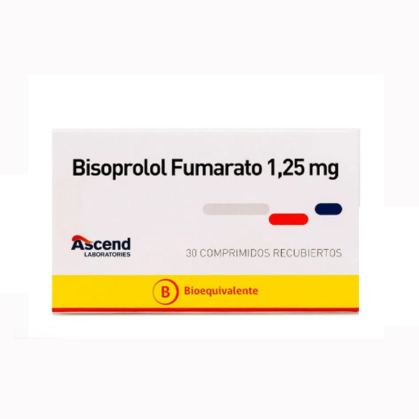 Product image of Bisoprolol  1.25 mg x 30 Comprimidos (Ascend)