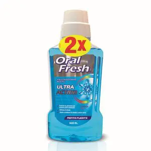 Product image of Oralfresh Enjuague Bucal Menta Fuerte Pack Oferta x2 500ml c/u