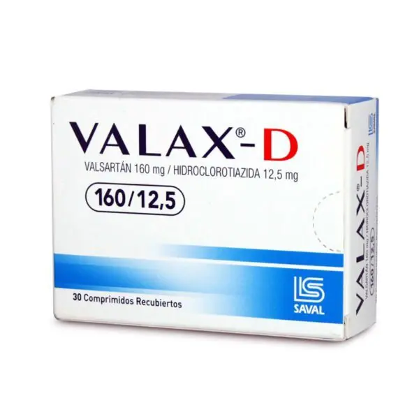 Valax-D 160/12.5 x 30 comprimidos recubiertos (Saval)